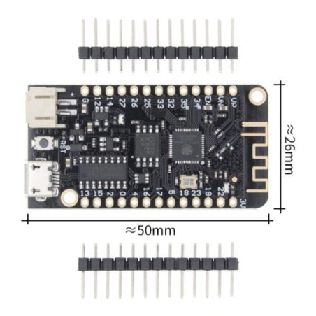 Tarjeta de desarrollo ESP32 con carga de bateria CH340