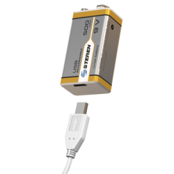 Batería recargable USB Li-ion 9V 50