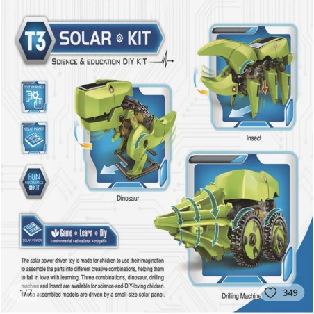 KIT DINOSAURIO SOLAR 3 EN 1