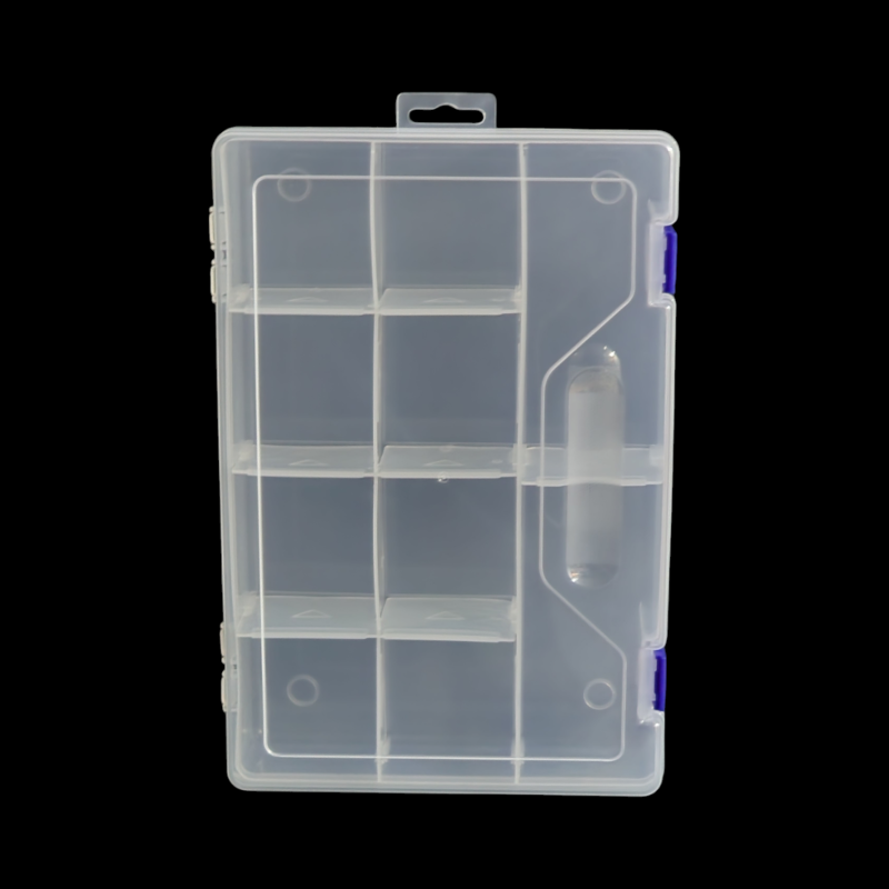 CAJA ORGANIZADORA TRANSPARENTE CON 10 COMPARTIMIENTOS 290x190x59mm