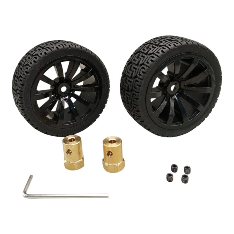 PAR DE LLANTAS PARA MOTORREDUCTOR CON COPLE HEXAGONAL