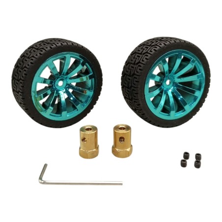 PAR DE LLANTAS PARA MOTORREDUCTOR CON COPLE HEXAGONAL