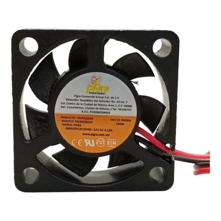 VENTILADOR PIGRA 30X30X10MM 12V