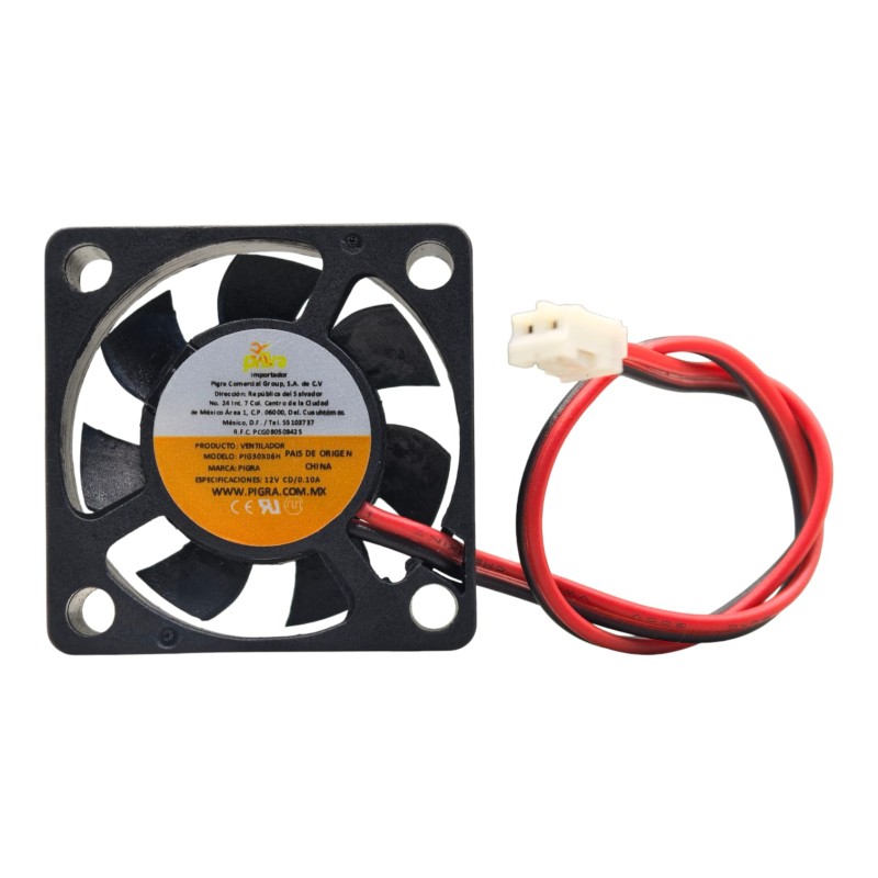 VENTILADOR PIGRA 30X30X06MM 12V