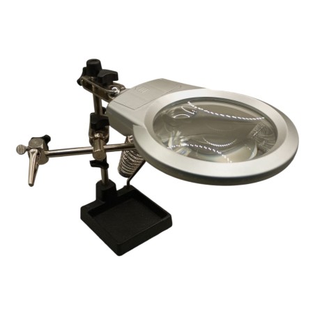 SOPORTE PARA CAUTIN CON LUPA Y LUZ 110-246