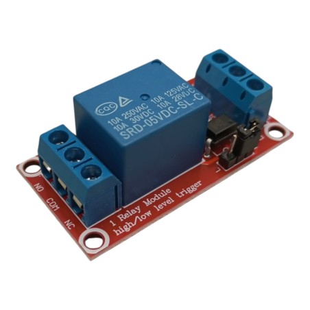 MODULO 1 RELEVADOR CON OPTOACOPLADOR PLACA ROJA