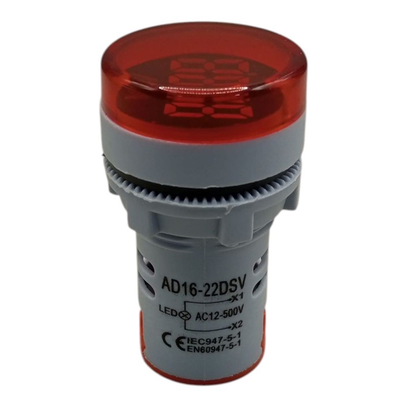 AD16-22DSV VOLTMETRO REDONDO AC 12-500 VCA