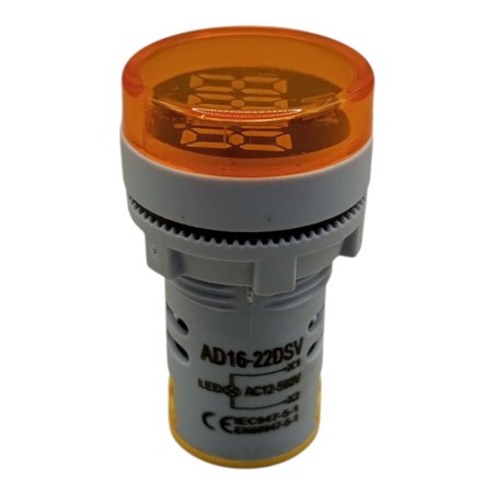 AD16-22DSV VOLTMETRO REDONDO AC 12-500 VCA