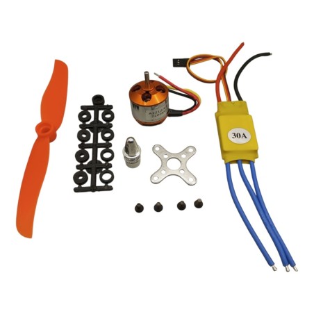 KIT MOTOR BRUSHLESS CON ECS Y HELICE PARA DRONE KIT-MB