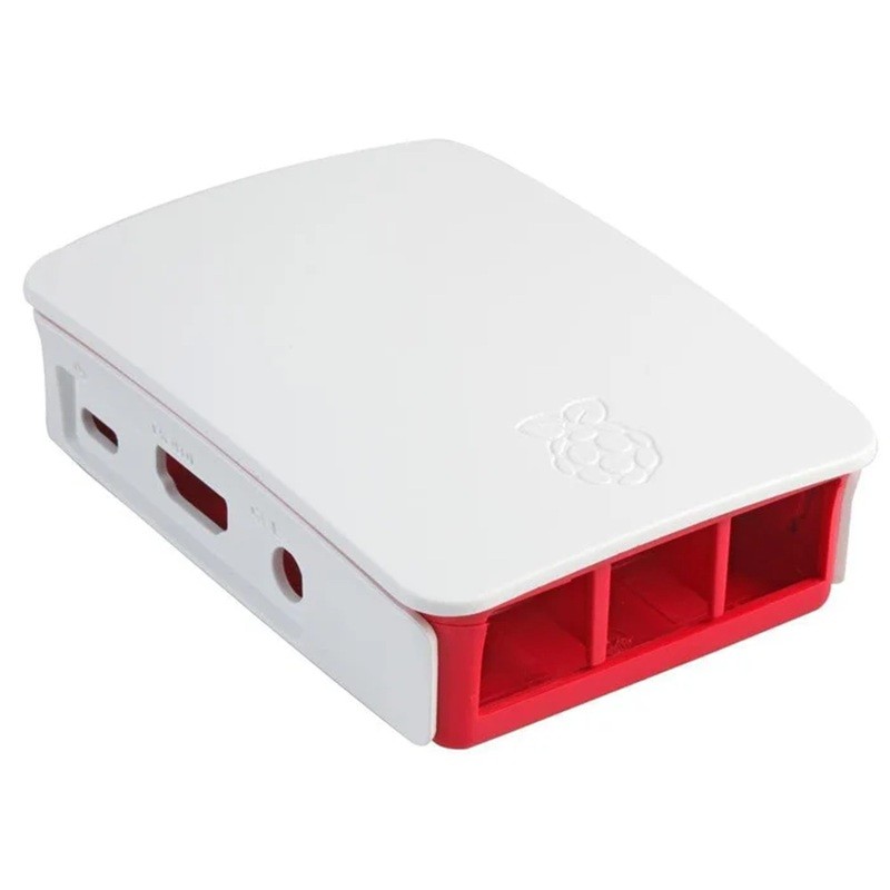 CARCASA OFICIAL RASPBERRY PI 3B+ PLASTICO ROJO/BLANCO CASE