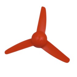 HELICE 3 ASPAS ROJA 80 MM