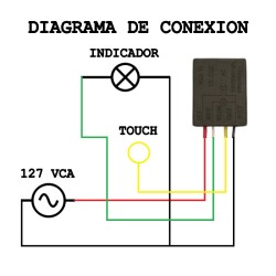 SENSOR TOUCH ESPEJO 110VCA 220VCA 4 CABLES