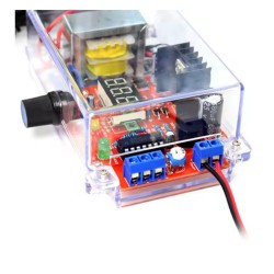 KIT MINI FUENTE REGULADA LM317 1.25V-6V CON VOLTMETRO Y CASE KIT-MFR