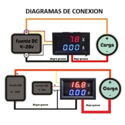 VOLTMETRO AMPERIMETRO  0-100VCD 0-10A