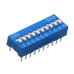 DIP SWITCH 10 POSICIONES AZUL