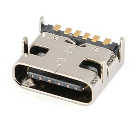 CONECTOR HEMBRA TIPO C PARA IMPRESO 6 PINS