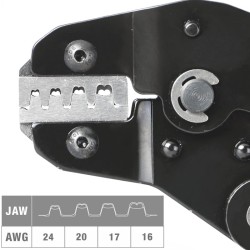 PINZAS CRIMPADORAS SN-58B 0.25-1.5 MM2 (AWG24-16)