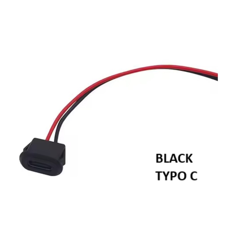 JACK USB TIPO C PARA CHASIS CON CABLE HEMBRA