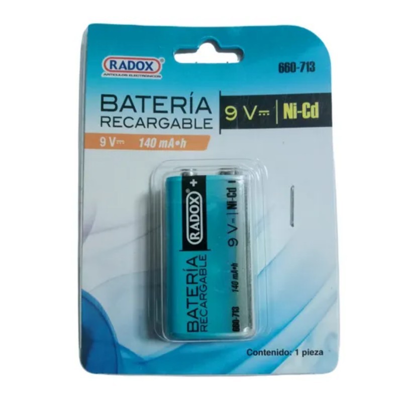 PILA RECARGABLE 9V 140MAH 660-713
