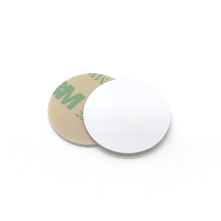 TARJETA BLANCA CIRCULAR RFID 125 KHz REGRABABLE