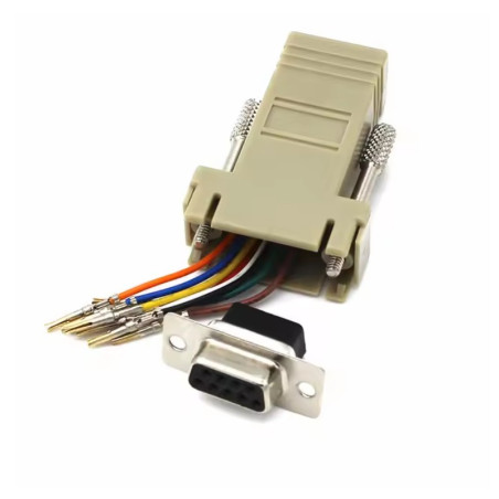 ADAPTADOR ARMABLE DB9 HEMBRA A RJ45 DE 8 CABLES AJUSTABLE RJ45-DB9ARM
