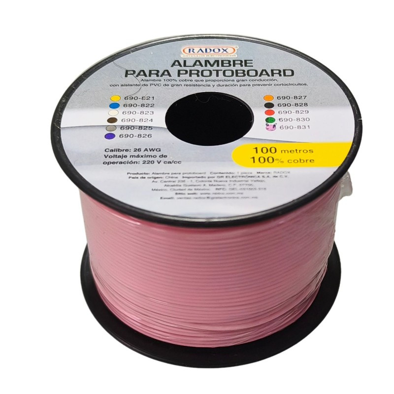 CARRETE 100 MTS ALAMBRE PARA PROTOBOARD
