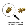 CONECTOR SMA PARA PCB CON TUERCA 1.6 mm