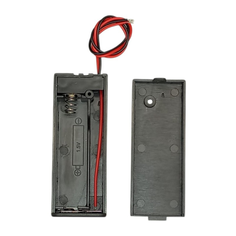 PORTAPILA 1XAA CON SWITCH Y TAPA PB-101S