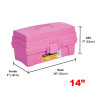 CAJA COSMETIQUERA ROSA 14" PRETUL