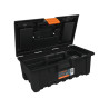 CAJA PLASTICA 14" NEGRA NARANJA CON COMPARTIMIENTOS TRUPER