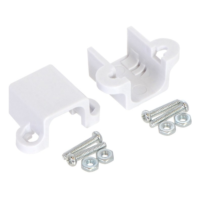 Braquets soporte Pololu Blanco con tornillos  ( 2 Piezas )