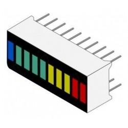 BAR-10C   Barra de 10 led tipo integrado  Colores RGB
