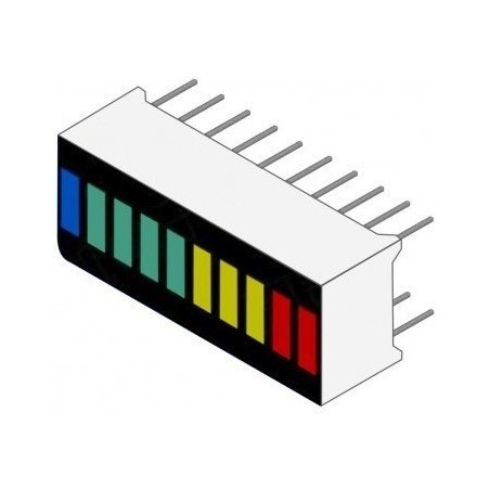 BAR-10C   Barra de 10 led tipo integrado  Colores RGB