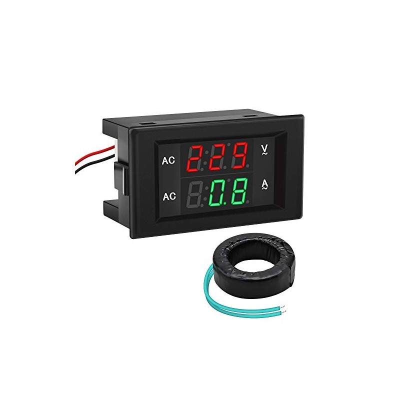Voltmetro Amperímetro 0-100A 60-300VCA