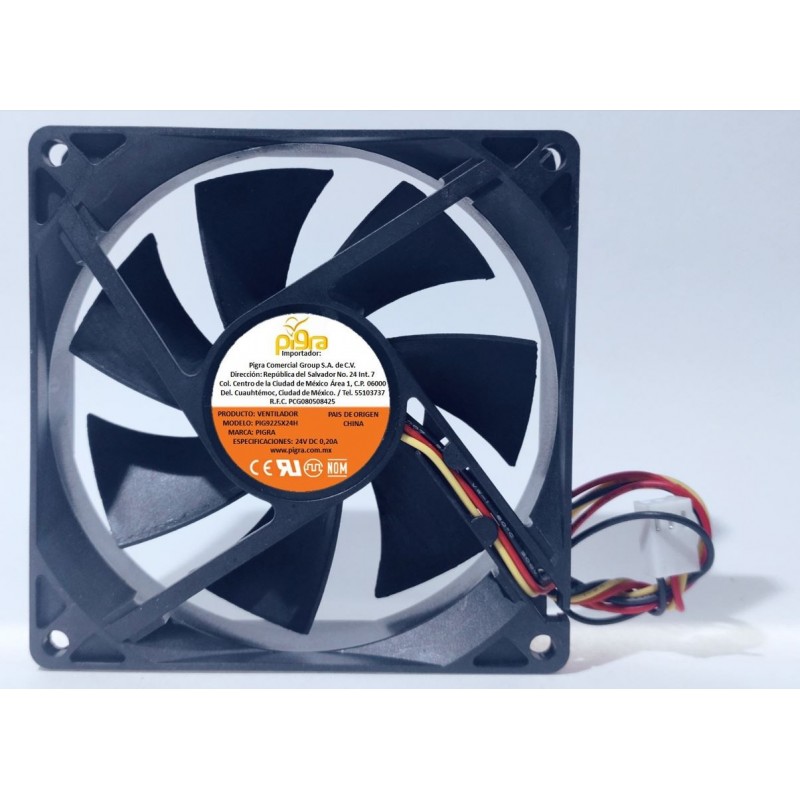 VENTILADOR PIGRA 90X90X25MM 24V