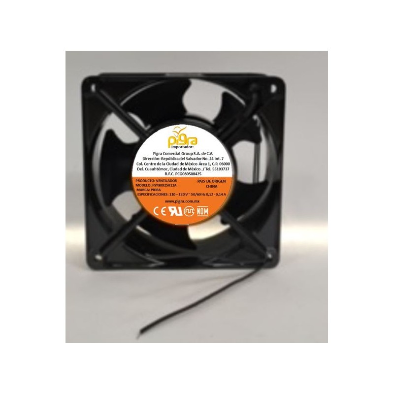 VENTILADOR PIGRA 90X90X25MM 110V