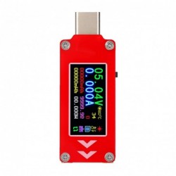 USB Voltimetro Amperimetro type-c tester model TC64  ( ROJA )